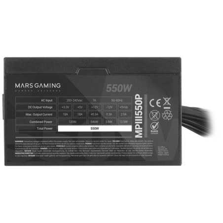 Fuente de alimentación mars gaming mpiii550p 550w ventilador 12cm