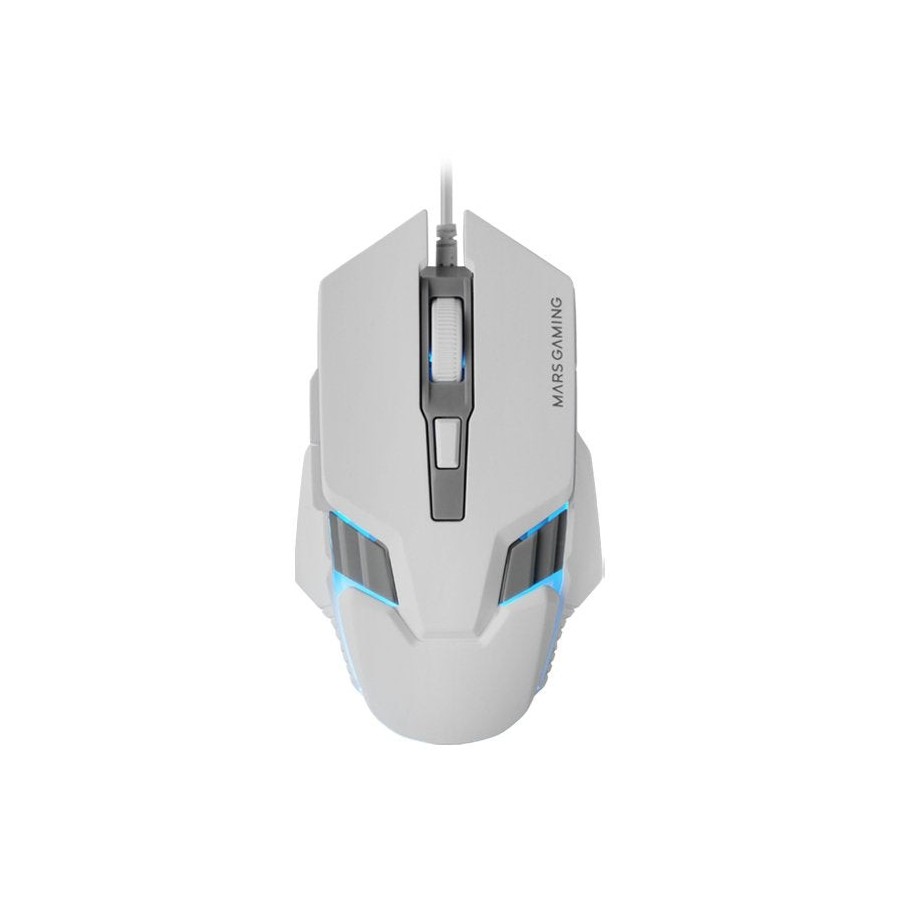 Ratón gaming mars gaming mm024 hasta 4000 dpi blanco
