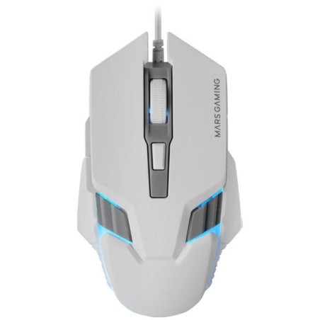 Ratón gaming mars gaming mm024 hasta 4000 dpi blanco