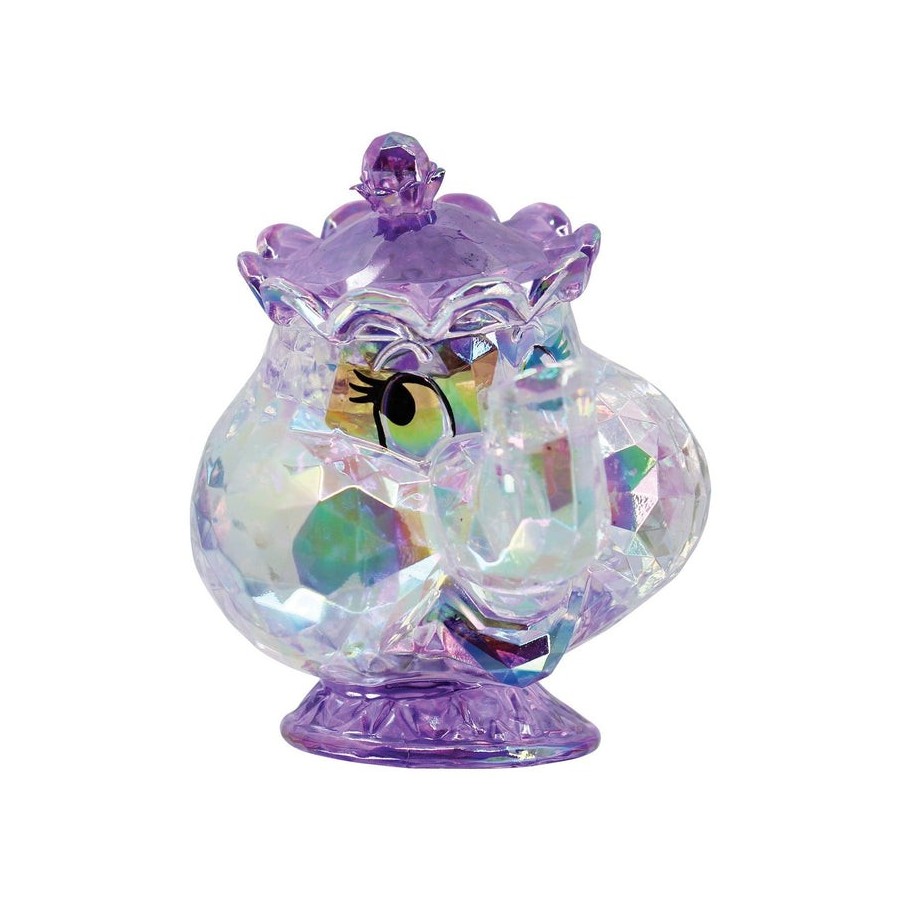 Figura acrílica enesco disney la bella y la bestia mrs. potts