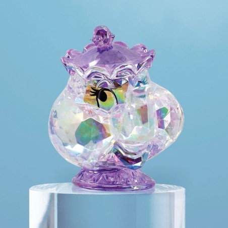 Figura acrílica enesco disney la bella y la bestia mrs. potts