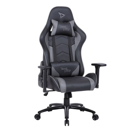 Silla de gaming  para pc steelplay sgc01 gris