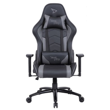 Silla de gaming  para pc steelplay sgc01 gris