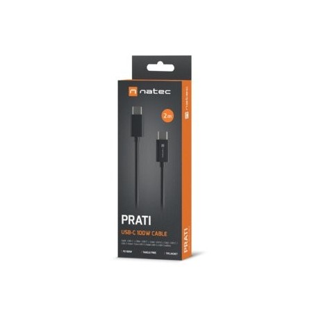 Cable natec nka-2147 usb 2.0 2 m usb c negro