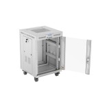 Armario lanberg rack independiente 19" 15u 600x600 puerta de cristal lcd flat pack gris v2