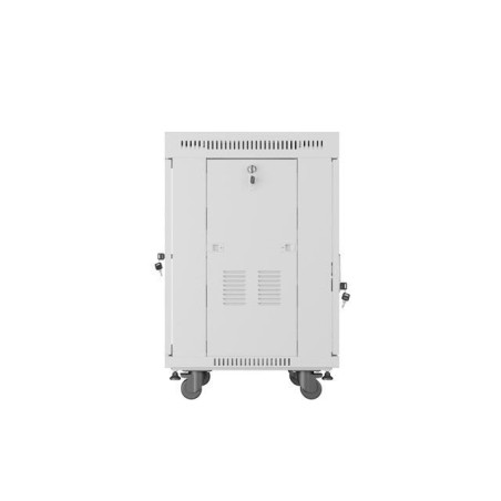 Armario lanberg rack independiente 19" 15u 600x600 puerta de cristal lcd flat pack gris v2