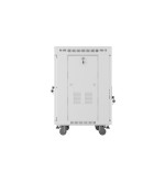 Armario lanberg rack independiente 19" 15u 600x600 puerta de cristal lcd flat pack gris v2