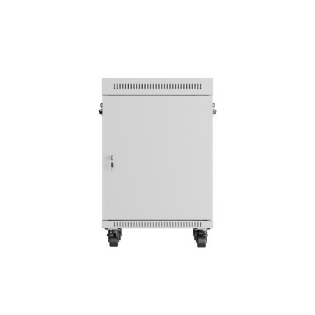 Armario lanberg rack independiente 19" 15u 600x600 puerta de cristal lcd flat pack gris v2