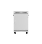 Armario lanberg rack independiente 19" 15u 600x600 puerta de cristal lcd flat pack gris v2