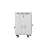 Armario lanberg rack independiente 19" 15u 600x600 puerta de cristal lcd flat pack gris v2
