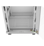 Armario lanberg rack independiente 19" 15u 600x600 puerta de cristal lcd flat pack gris v2