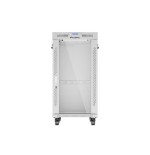 Gabinete rack 19'' 22u 600x800 gris puerta de cristal lcd flack pack