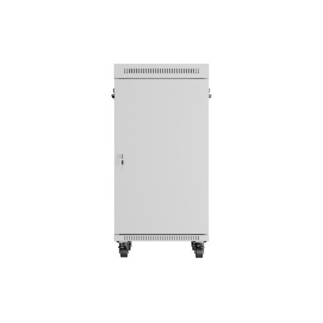 Gabinete rack 19'' 22u 600x800 gris puerta de cristal lcd flack pack