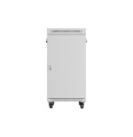Gabinete rack 19'' 22u 600x800 gris puerta de cristal lcd flack pack