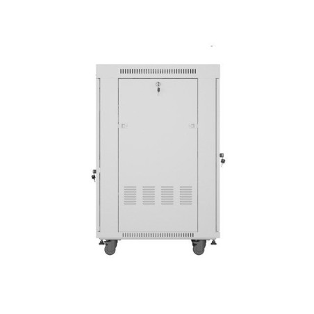 Gabinete rack 19'' 22u 600x800 gris puerta de cristal lcd flack pack