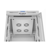 Lanberg armario rack independiente 19" 15u 600x800 puerta de cristal lcd flat pack gris v2