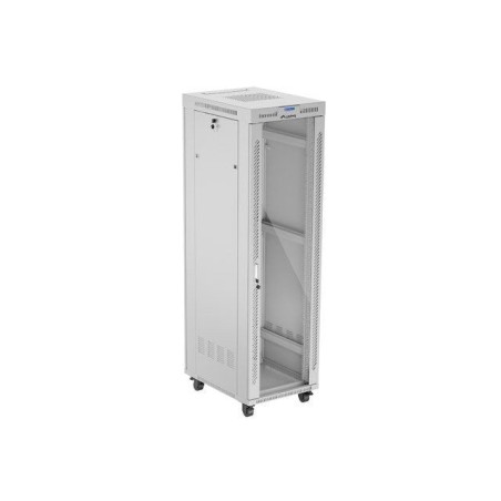 Lanberg armario rack independiente 19" 42u 600x800 puerta de cristal lcd flat pack gris v2