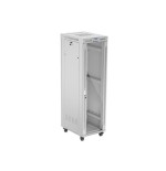 Lanberg armario rack independiente 19" 42u 600x800 puerta de cristal lcd flat pack gris v2