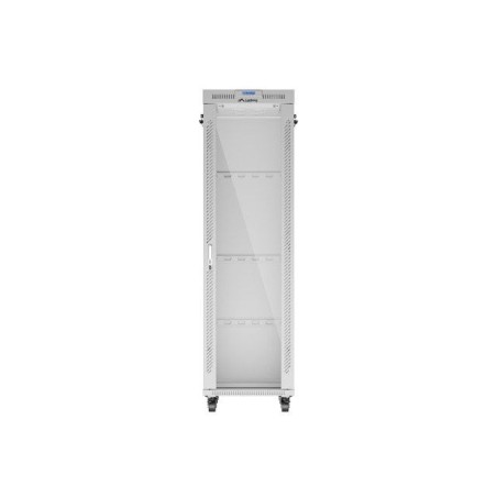 Lanberg armario rack independiente 19" 42u 600x800 puerta de cristal lcd flat pack gris v2