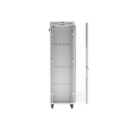 Lanberg armario rack independiente 19" 42u 600x800 puerta de cristal lcd flat pack gris v2