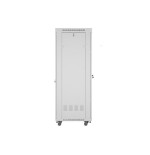 Lanberg armario rack independiente 19" 42u 600x800 puerta de cristal lcd flat pack gris v2