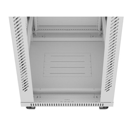Lanberg armario rack independiente 19" 42u 600x800 puerta de cristal lcd flat pack gris v2