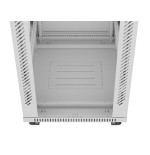 Lanberg armario rack independiente 19" 42u 600x800 puerta de cristal lcd flat pack gris v2