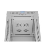 Lanberg armario rack independiente 19" 42u 600x800 puerta de cristal lcd flat pack gris v2