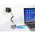 Manhattan docking station de usb-c a hdmi y vga, 4 en 1, con suministro de energía