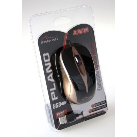 Ratón óptico usb plano de media-tech 800 dpi