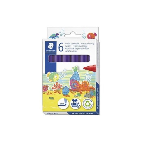 Staedtler rotulador noris club grueso violeta estuche 6 ud