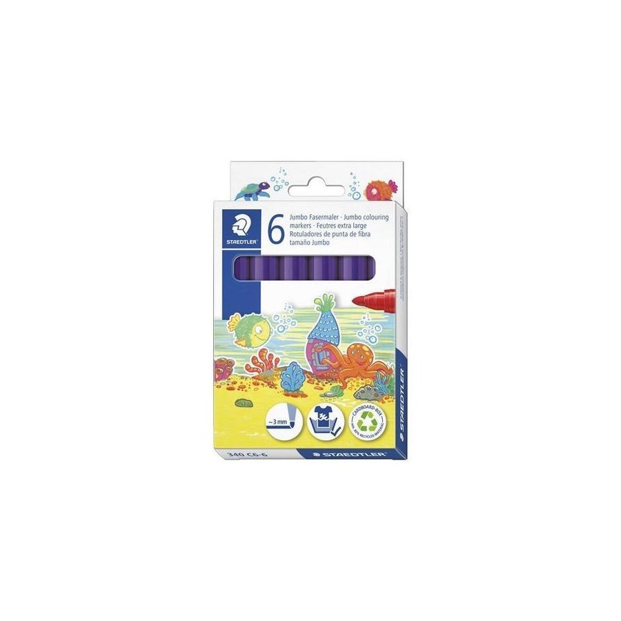 Staedtler rotulador noris club grueso violeta estuche 6 ud