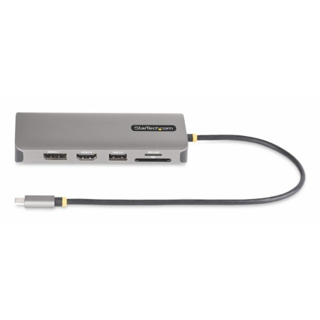 Startech.com usb-c triple-monitor multiport adaptador, hdmi/dp/card reader - dockingstation - usb-c 3.2 gen 1 / thunderbol