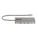Startech.com usb-c triple-monitor multiport adaptador, hdmi/dp/card reader - dockingstation - usb-c 3.2 gen 1 / thunderbol