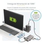 Startech.com usb-c triple-monitor multiport adaptador, hdmi/dp/card reader - dockingstation - usb-c 3.2 gen 1 / thunderbol
