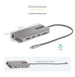 Startech.com usb-c triple-monitor multiport adaptador, hdmi/dp/card reader - dockingstation - usb-c 3.2 gen 1 / thunderbol