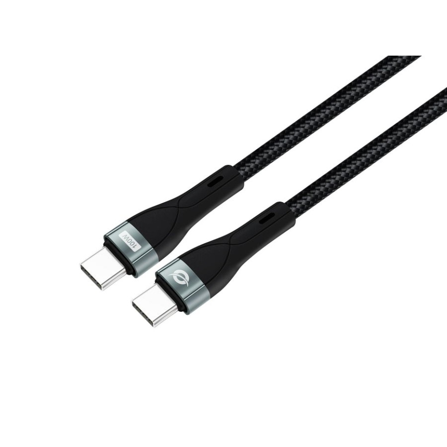 Cable usb-c macho a usb-c macho 2m conceptronic pd 3.0 100w 20v 5a 480mbps e-mark