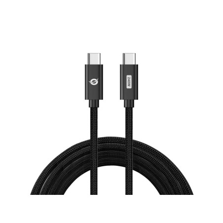 Cable usb-c macho a usb-c macho 1.2m conceptronic pd 3.1 240w 48v 5a  480mbps e-mark