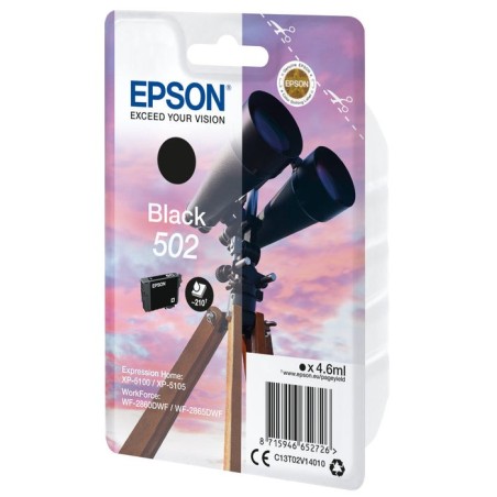 Cartucho original epson 502 negro - c13t02v14010 ml-4.6pag-210