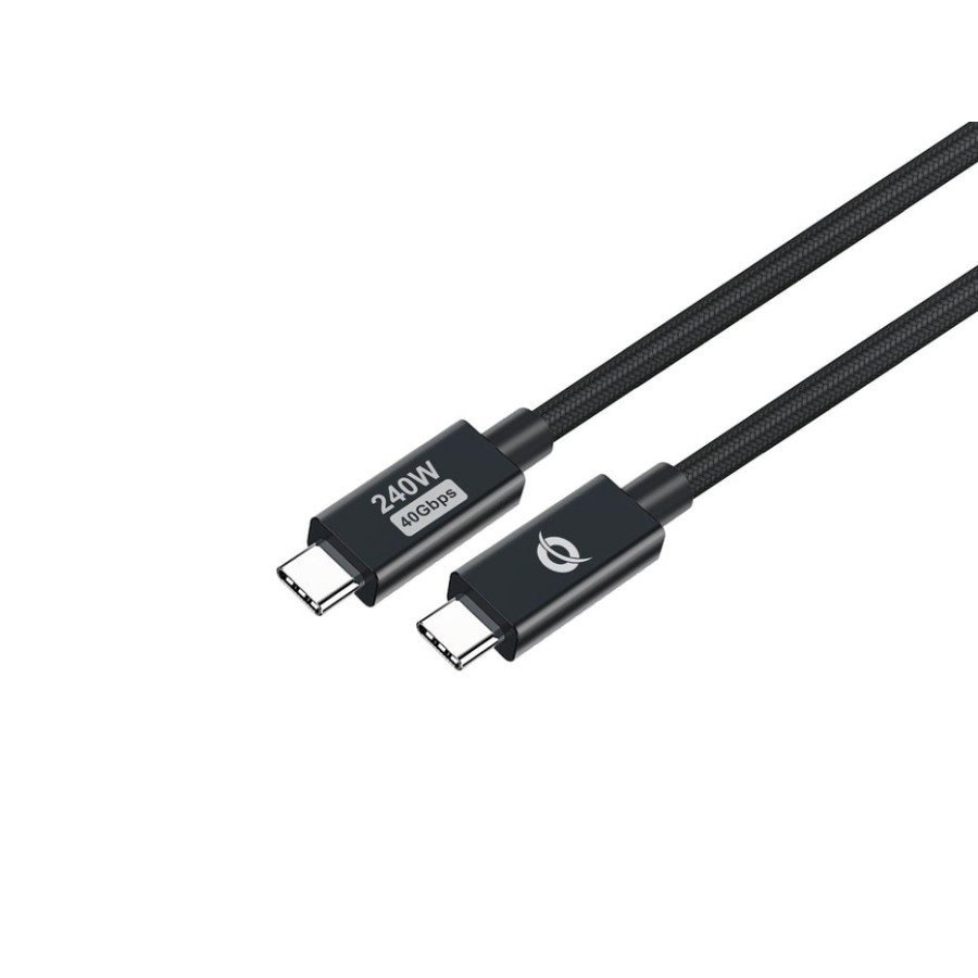 Cable usb-c macho a usb-c macho 2m conceptronic usb 4.0 gen 3 240w 48v 5a 40gbps e-mark