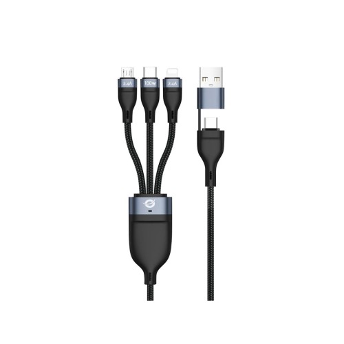 Cable usb 3in1 2m conceptronic pd 3.0 100w 20v 5a  480mbps e-mark