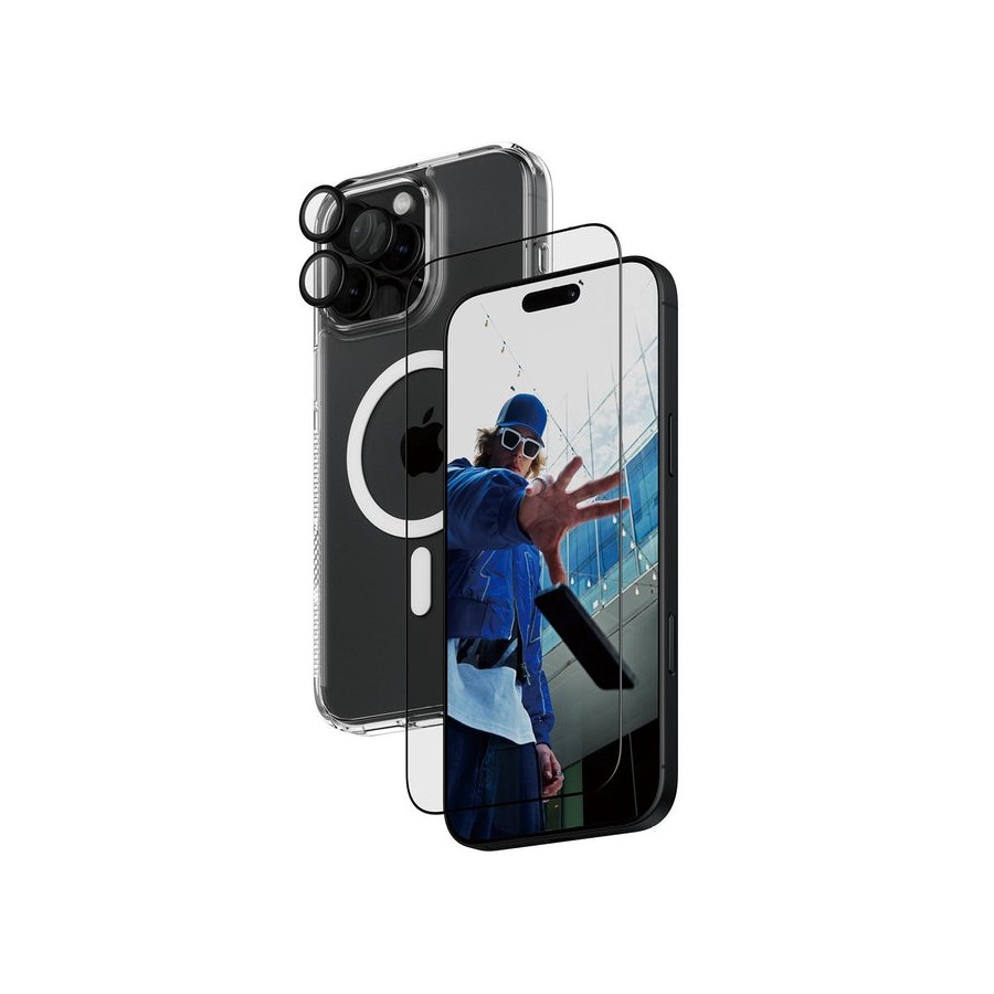 Panzerglass 3 en 1 película de vidrio para pantalla y película para cámara para iphone 16 6.9" pro