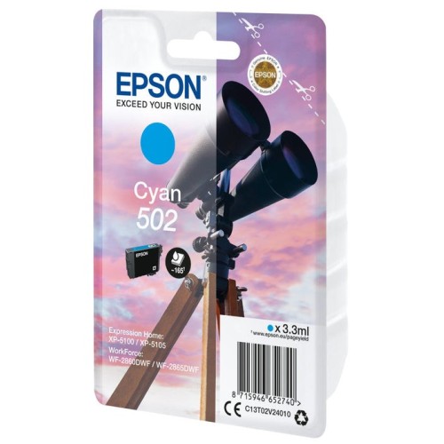 Tinta original epson 502 cian