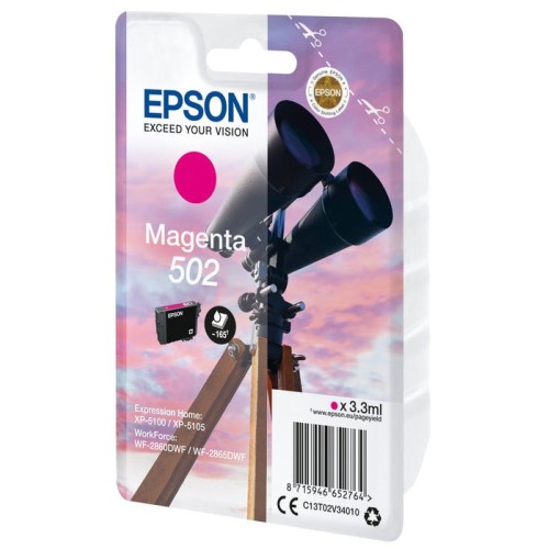 Tinta original epson 502 magenta (3.3ml) binoculares