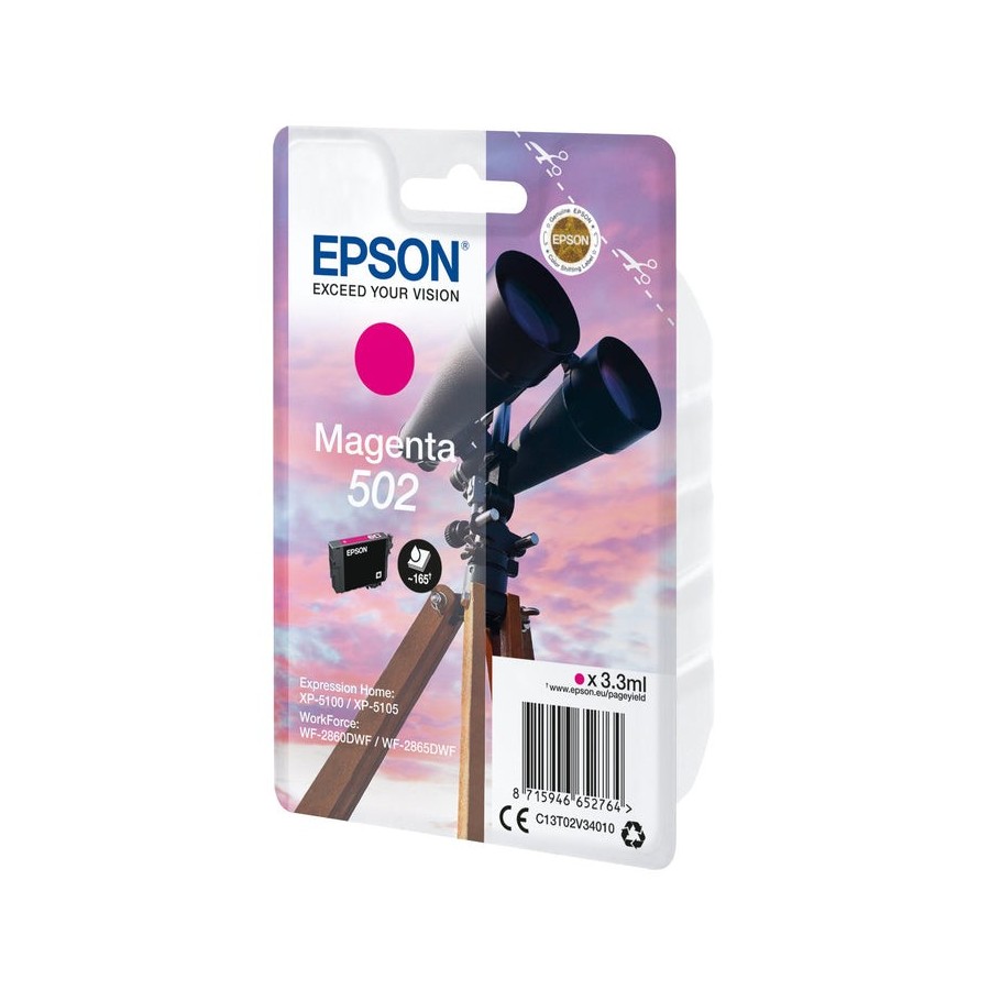 Tinta original epson 502 magenta (3.3ml) binoculares