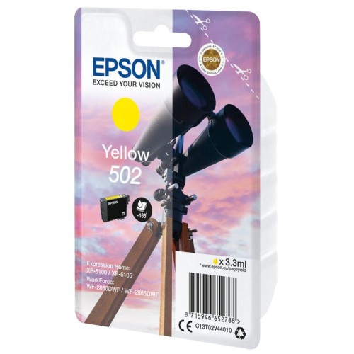 Tinta original epson 502 amarillo (3.3ml) binoculares