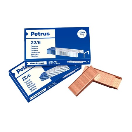 Grapas 22/6 caja 1000 unidades petrus esselte
