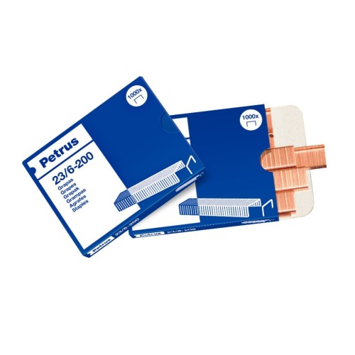 Grapas cobreadas 23/6 200 caja 1000 unidades petrus esselte