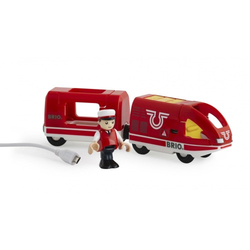 Brio tren de pasajeros a batería world red, vehículo de juguete 33746