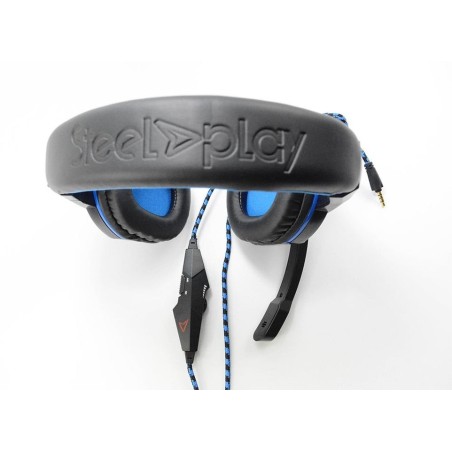 Auriculares steelplay hp41 alámbrico juego negro, azul